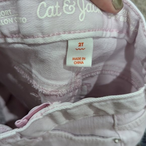 2t shorts cat & jack glitter jean and lace eyelet - Picture 8 of 10